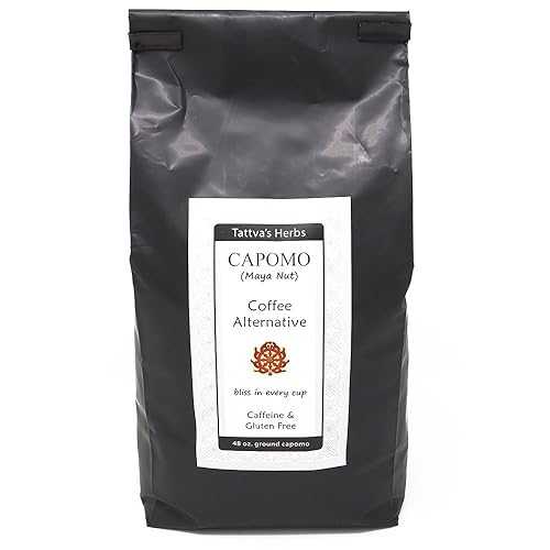Cafe Capomo Herbal Coffee Alternative, Caffeine \u0026 Acid Free, Classic Dark Roast, 48 薬局衡オンス. From Tattva\u0027s Herbs Cafe Capomo Herbal Coffee Alternative, Caffeine \u0026 Acid Free, Classic Dark Roast, 48 薬局衡オンス. From Tattva s ヘリウム