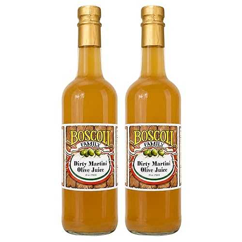 ボスコリ 後ろぎたない マルティーニ オリーブ 清涼飲料水 25 薬局衡オンス (2 個風呂敷き包み) Boscoli Family Dirty Martini Olive Juice 25 薬局衡オンス Pack of 2, Premium Olive Brine Cocktail Mixer, All Natural Gluten Free Dirty Martini Mix for Vodka,