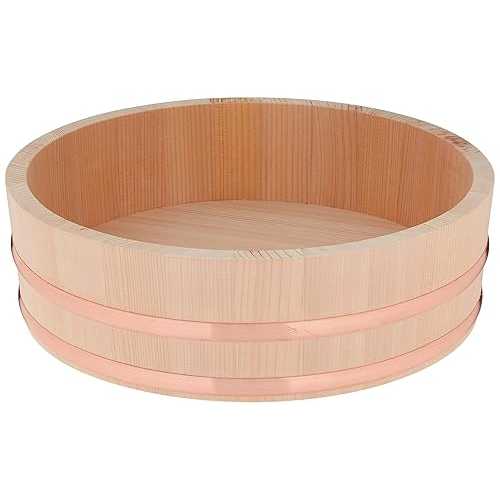 寿 はんぎり弥助飯桶 小 M.V. Trading Kotobuki Hangiri Sushi Rice Mixing Tub, Small