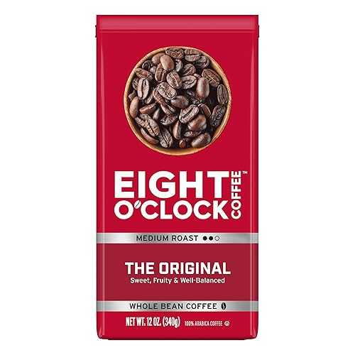Eight O\u0027Clock Coffee The Original, 12 Ounce (Pack of 6) Medium Roast Whole Bean Coffee, 100% Arabica, Sweet, Fruity, Balanced