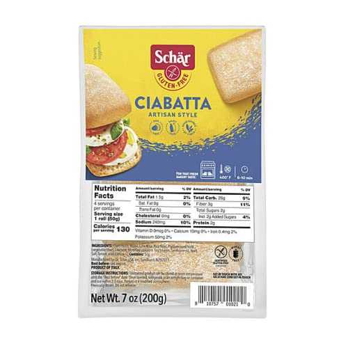 Schar - チャバタロール - 御墨付きグルテン無償性 - 遺伝因子組み換え類似品不当て嵌める、唐きび不当て嵌める - 乳製品不当て嵌める - (7.0 薬局衡オンス) 6 容器に並べる Schar - Ciabatta Rolls - Certified Gluten Free - No GMO\u0027s, or Wheat - Dairy Free - (7.0 薬局衡オンス) 6