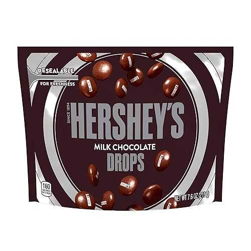 HERSHEY\u0027S 牛乳 黒茶 ドロップス 砂糖菓子、7.6 薬局衡オンスの再封能力のあるな袋 (8 個) HERSHEY\u0027S Milk Chocolate Drops Candy, 7.6 薬局衡オンス Resealable Bags (8 Count)