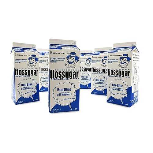 Gold Medal Blue Raspberry Cotton Candy Floss Sugar, 52 薬局衡オンス - 1/2 Gallon, 6 Pack
