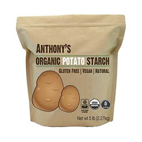 Anthony\u0027s オーガニック ポテトスターチ、未製作、5 英国ポンド、グルテン無償性 \u0026 非遺伝因子組み換え、レジスタントスターチ Anthony\u0027s Organic Potato Starch, Unmodified, 5 重量ポンド, Gluten Free \u0026 Non GMO, Resistant Starch