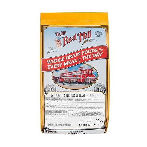 Bob\u0027s Red Mill Nutritional Yeast Seasoning, 25 Pound (Pack of 1) - Non-GMO, Vegan, Gluten Free Good Source of Protein \u0026 Vitamins Nutritious Savory Parmesan Cheese Substitute