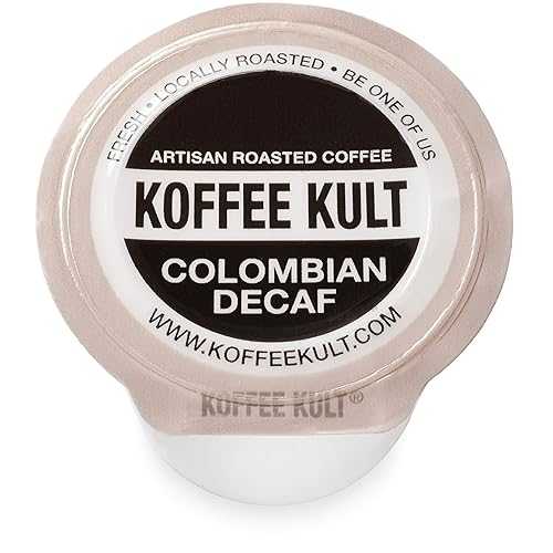 Koffee Kult Premium Decaf Colombia Medium Roast Coffee Single Serve coffee cups インチ pods - 64 count