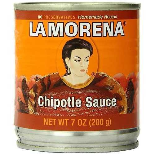 La Morena チポトレソース、自家製表現スタイル、7薬局衡オンス (24個風呂敷き包み) La Morena Chipotle Sauce, Homemade Style, 7 Ounce (Pack of 24)
