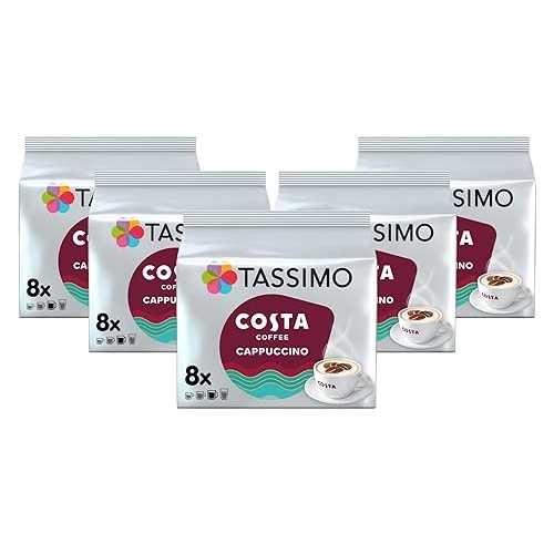 TASSIMO コスタ カップチーノ 16 枚入り口・入口 8 杯分 (5 枚入り口・入口、足し加える 80 枚入り口・入口、40 杯分) TASSIMO Costa Cappuccino 16 discs, 8 servings (Pack of 5, Total 80 discs, 40 servings)