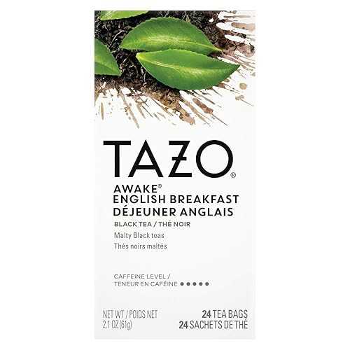 TAZO アウェイク イングリッシュ ブレックファスト 状ぶくろ入り口・入口熱っぽい 紅茶御徒面子 非遺伝因子組み換え、24 袋、6 個風呂敷き包み TAZO Awake English Breakfast Enveloped Hot Tea Bags Non GMO, 24 count, Pack of 6