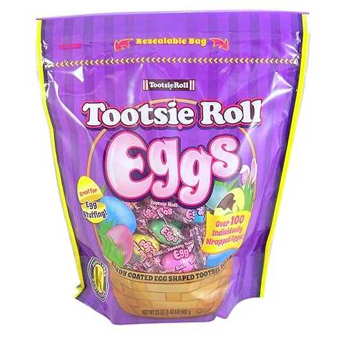 Tootsie Roll Candy Coated Eggs Shaped Wrapped (23 薬局衡オンス. Resealable Bag)