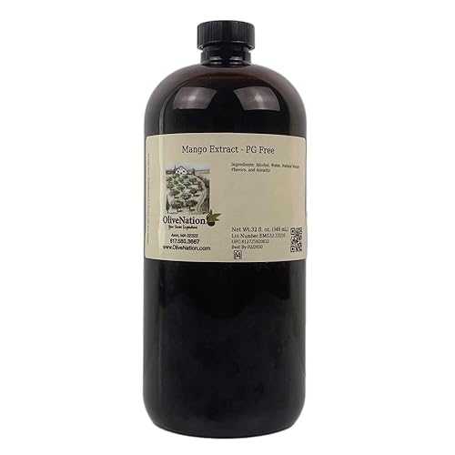 OLIVENATION Mango Extract For Baking - Beverages - Fillings - Sauces - Water Soluble - Non-GMO - Gluten Free - Kosher - Vegan - 32 ounces