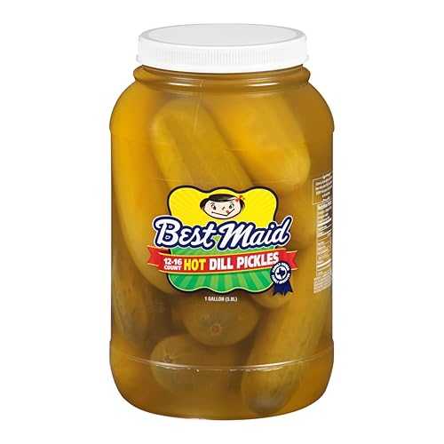 限りない御手伝いさん ホールホットディルピクルス 1gal Best Maid Products Hot and Spicy Pickle Whole Dill Pickles Fresh Pack (1 Pack)