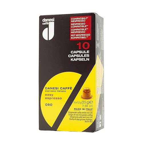 Danesi Gold for Nespresso Machines エスプレッソコーヒーカプセル (50 宇宙カプセル) D DANESI CAFF・・ Danesi Caffe Italian Coffee Capsules - Medium Roast Espresso Coffee Pods for Home \u0026 Office Use - Premium Italian Oro Blend, 5