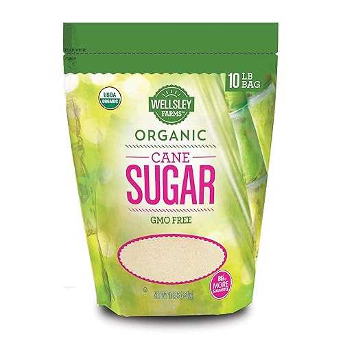 Wellsley Farms オーガニック サトウキビ グルテン無償性、10 重量ポンド Wellsley Farms Organic Cane Sugar Gluten-free, 10 lbs.