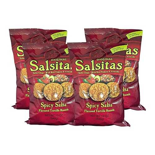 El Sabroso Salsitas スパイシー サルサ トルティーヤ チップス 12 薬局衡オンス 御徒面子(4袋) El Sabroso Salsitas Spicy Salsa Tortilla Chips 12 薬局衡オンス. Bag (4 Bags)