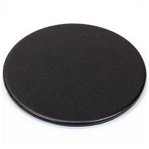 Dacasso ブラック ラウンド レザー コースター Dacasso Black Round Leather Coaster