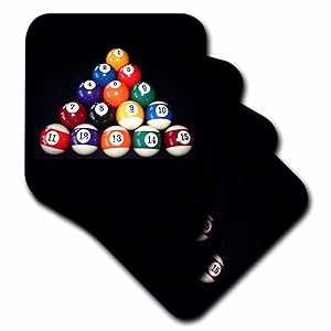 3dRose CST_3317_2 Billiards Balls Pool Coaster, Soft, Set of 8 5,629円
