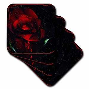 3dRose CST_129750_1 コンピューター強化ゴシックレッドローズソフトコースター (4 個セット) 3dRose CST_129750_1 Computer Enchanced Gothic Red Rose Soft Coasters, (Set of 4) 4,329円