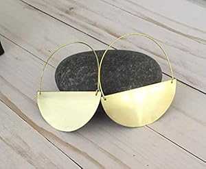 真鍮製ハーフムーンフープイヤリング Monarch Jewelry Brass Half Moon Hoop Earrings｜Glomarket