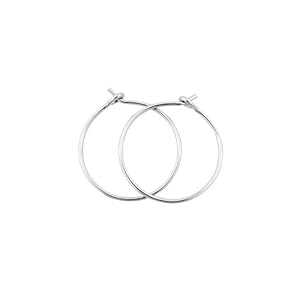 5/8 Inch Thin Small Sterling Silver Sleeper Hoop Earrings Aris Designs Jewelry 5/8 Inch Thin Small Sterling Silver Sleeper Hoop Earrings