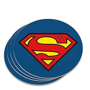 スーパーマン クラシック S シールドロゴ ノベルティコースターセット GRAPHICS & MORE Superman Classic S Shield Logo Novelty Coaster Set画像