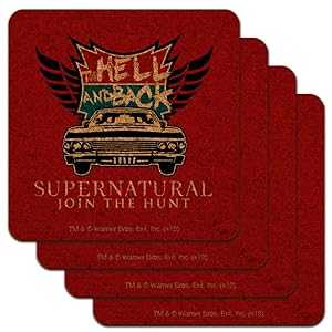 GRAPHICS & MORE Supernatural to Hell and Back Low Profile Novelty Cork Coaster Set
