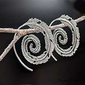 スパイラル フェザー イヤリング バリ 925 スターリング シルバー JD44 JackieDesign Spiral Feather Earrings Bali 925 Sterling Silver JD44 その他-ジュエリー・アクセサリー