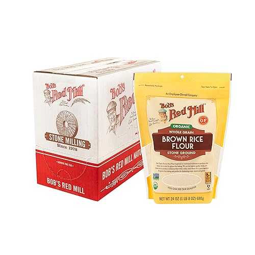 Bob\u0027s Red Mill Organic Brown Rice Flour, 24薬局衡オンス (Pack of 4) - Non GMO, Whole Grain, Vegan, Kosher