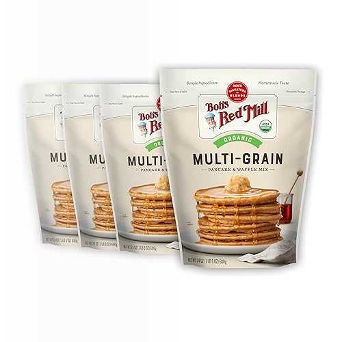 Bob\u0027s Red Mill Organic 7 Grain Pancake \u0026 Waffle Mix, 24薬局衡オンス (Pack of 4) - Organic, Whole Grain, Kosher