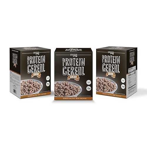 Wholesome Provisions 3 Pack Protein Cereal, Low Carb Cereal, High Protein Cereal, 15g Protein, 6g Net Carbs, High Performance Cereal, Macro-Controlled Packages (Cinnamon)