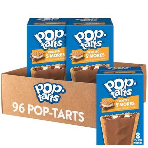 Pop-Tarts Toaster Pastries, Breakfast Foods, Kids Snacks, Value Pack, Frosted S\u0027mores (64 Pop-Tarts)