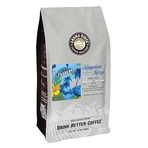 Aroma Ridge, Hawaiian Kona Peaberry from Greenwell Farms, Freshly Roasted Coffee Beans 16薬局衡オンス