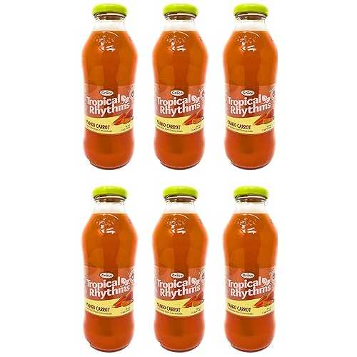 グレース トロピカル 音楽的リズム マンゴー キャロット ジャマイカ フルーツ 清涼飲料水 16 薬局衡オンス、6 風呂敷き包み Grace Tropical Rhythms Mango Carrot Jamaican Fruit Juice 16薬局衡オンス, 6 Pack