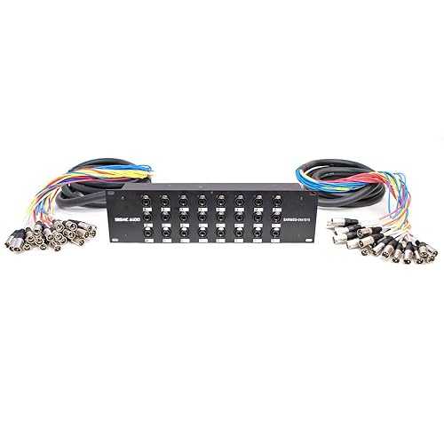 Seismic Audio - SARMSS-24x1515 - 24 通信路 XLR TRS ジャズバンド スプリッター 長虫 有線テレビ - 2 つの 15 フート XLR ブート 仕合わせ マウント Seismic Audio - SARMSS-24x1515 - 24 Channel XLR TRS Combo Splitter Snake Cable