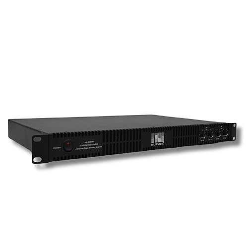 MUSYSIC Professional 4-Channel Amplifier 2x9600 Watts D-Class 1U Power Amp MU-D9600 High Performance Amplifier with Stereo \u0026 Bridge Power for Professional Use インチ Concerts \u0026 Functions and at Home