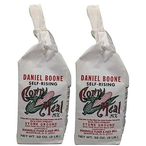 Generic Daniel Boone Self-Rising White Corn Meal Mix 2 - 2 Lb Bags Bolted-Fresh Stone Ground No Preservatives