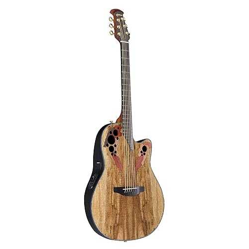 Ovation CE44P-SM アコースティック/エレクトリック ギター、スポルテッド メイプル Ovation CE44P-SM Acoustic-Electric Guitar, Spalted Maple