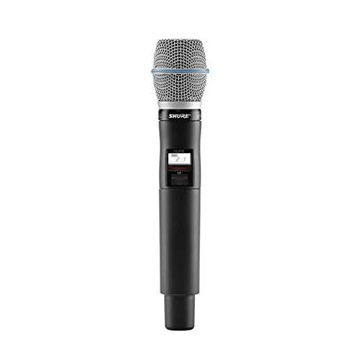 Shure QLXD2/B87A ハンドヘルド 無線電話 トランスミッター、BETA 87A マイクロホン付き添い人、H50 Shure QLXD2/B87A Handheld Wireless Transmitter with BETA 87A Microphone, H50