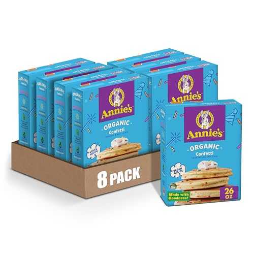 Annie\u0027s Homegrown Annie\u0027s Organic Pancake and Waffle Mix, Confetti, Vegan Recipe, 26 薬局衡オンス (Pack of 8)