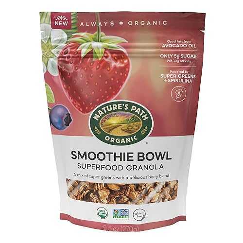 Nature\u0027s Path Organic Superfood Smoothie Bowl Granola, 9.5 薬局衡オンス (Pack of 6), Gluten Free, Non-GMO