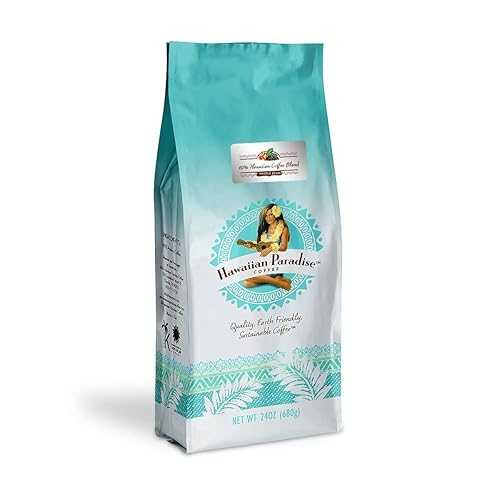 Hawaiian Paradise Coffee 10% Hawaiian Roast Coffee Whole Bean 24薬局衡オンス. Bag - Premium Rich Signature Brewed 100% Arabica Gourmet Finest Beans