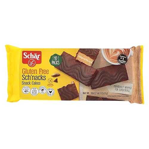 Schar グルテン無償性 シュナックス - 黒茶で覆われた赤ちょうちん西洋菓子 - [6 個入り口・入口] Schar Gluten-Free Schnacks - Chocolote Covered Snack Cakes - [Case of 6]