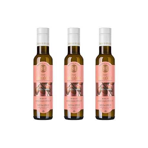 CDEH CASAS DE HUALDO Casas De Hualdo, Cornicabra Extra Virgin Olive Oil, Imported From Spain (250 ML Pack of 3)