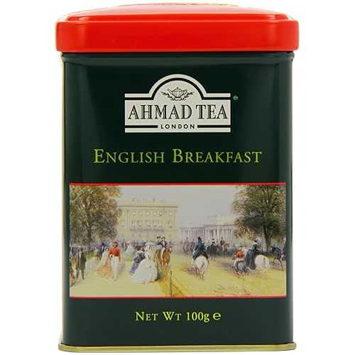 Ahmad Tea イングリッシュ ブレックファスト 紅茶、3.5 薬局衡オンス缶 (6 個風呂敷き包み) Ahmad Tea English Breakfast Tea, 3.5-Ounce Tins (Pack of 6)
