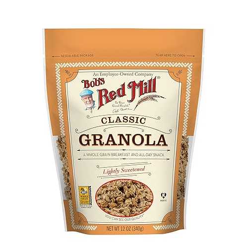 Bob\u0027s Red Mill グラノーラ 自然的 無あぶら身、12 薬局衡オンス (4 個風呂敷き包み) Bob\u0027s Red Mill Granola Natural NO-FAT ADDED, 12-ounces (Pack of4)