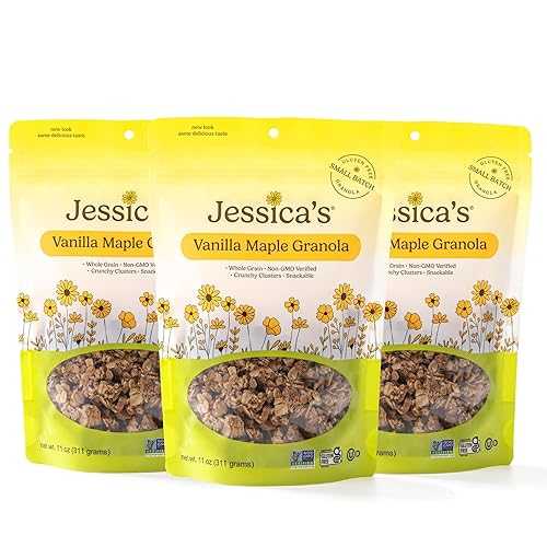 Jessica\u0027s Vanilla Maple Granola - Handmade, Non-GMO, Gluten-Free, Whole Grain, 11薬局衡オンス (3 Pack) Jessica\u0027s Natural Foods Jessica s Vanilla Maple Granola - Handmade, Non-GMO, Gluten-Free, Whole Grain, 11薬局衡オンス (3 Pack)