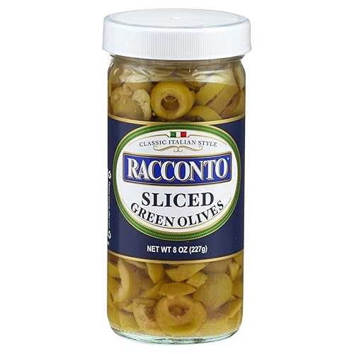 ラコント スライスグリーンオリーブ、8薬局衡オンス、12PK Racconto Sliced Green Olives, 8 薬局衡オンス, 12PK