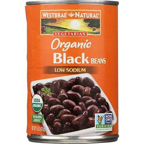 Westbrae Natural Vegetarian Organic Black Beans, 15 Ounce Cans (Pack of 12) ( Value Bulk Multi-pack)