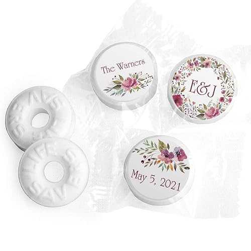 Personalized Mints Rustic Wedding Favors LifeSavers Mints (Approx 335-365 mints) - Bridal Shower Favors for Guests Just Candy Personalized Mints Rustic Wedding Favors LifeSavers Mints (Approx 335-365 mints) - Bridal Showe