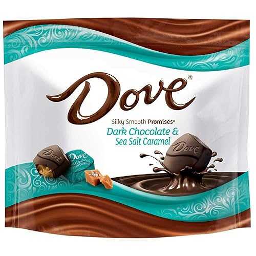 Dove Promises Dark Chocolate Sea Salt Caramel Candy, 7.61 Ounce Stand Up Pouch -- 8 per case.